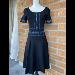 Sandro Safe Scalloped Beaded A-Line Dress size 40/4